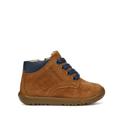 Kids Macchia Ankle Boots in Suede with Laces GEOX