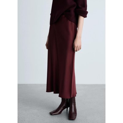 Jupe midi satinée MANGO