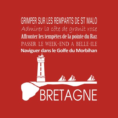 Tableau Sur Toile Bretagne ILLUSTRATION CEANOTHE