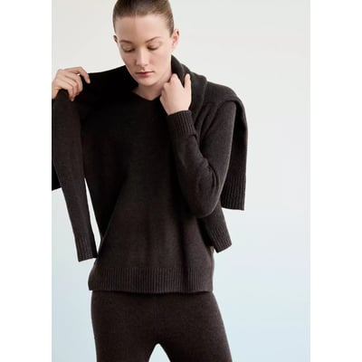 Pull de pyjama en maille à col V MANGO