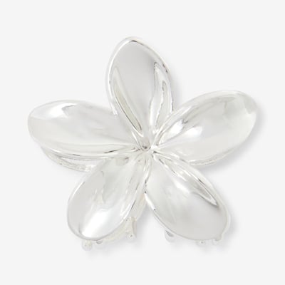 Pince à cheveux fleur argentée BALABOOSTE