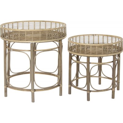 Tables d'appoint en rotin tressé (lot de 2) Balines RECOLLECTION