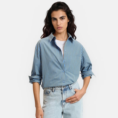Camisa de algodón a rayas, Signature MARLÈNE LA REDOUTE COLLECTIONS