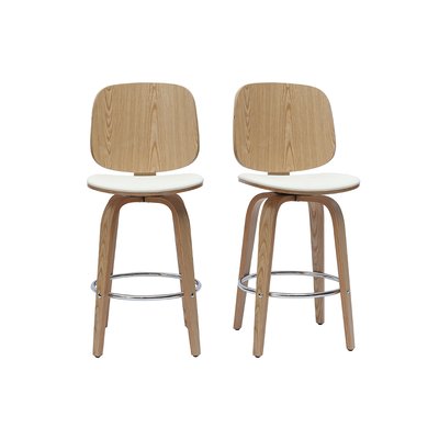 Tabourets de bar design pivotants H66 cm (lot de 2) BECK MILIBOO