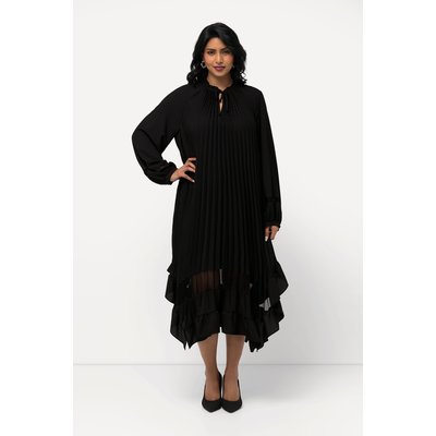 Robe plissée avec dentelle. Col agrémenté ULLA POPKEN