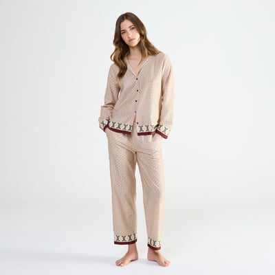 Pyjama col tailleur en satin FASCINANTE LAURENCE TAVERNIER