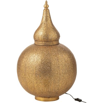 Lampe orientale dorée en métal ambiance féerique aladin RECOLLECTION