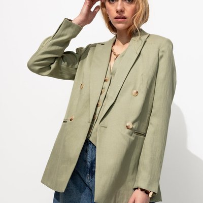 Blazer croisé unie PROMOD