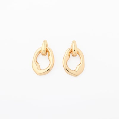 Boucles d'oreilles anneaux irréguliers - Collection Recyclée BALABOOSTE