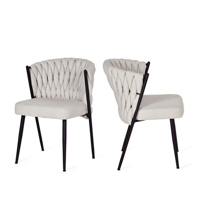 Lot de 2 chaise de salle à manger fauteuil style industriel, MILIANA MEUBLES COSY