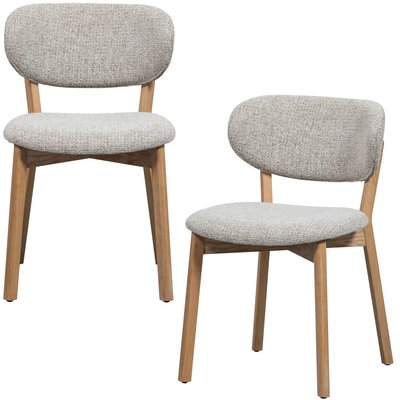 Lot de 2 chaises de table en polyester UDAR WOOOD