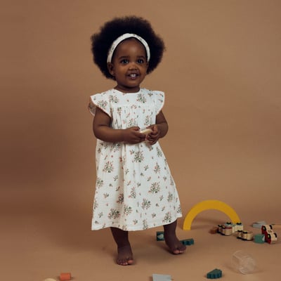 Robe en gaze de coton imprimé BOUT'CHOU