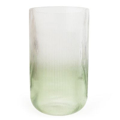 26cm Two-Tone Ridged Glass Vase SO'HOME