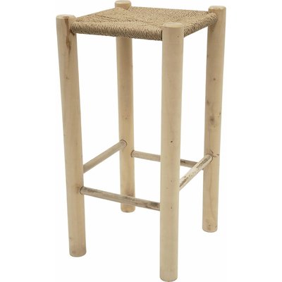 tabouret bois naturel assise corde style authentique RECOLLECTION