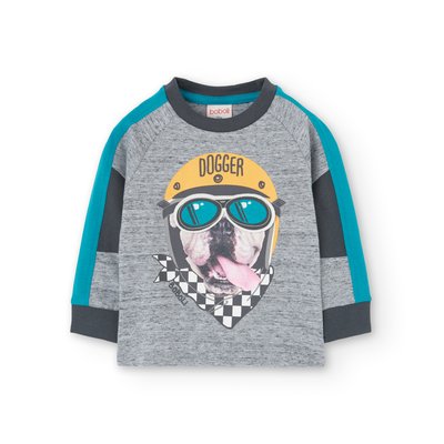 T-shirt en coton avec dessin devant BOBOLI