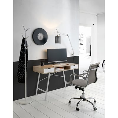 Bureau en placard et métal 2 tiroirs, MOMENT HISPANOHOGAR