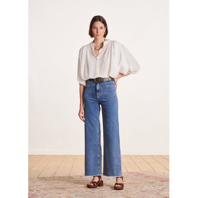 Jean flare taille haute en coton biologique LA FEE MARABOUTEE