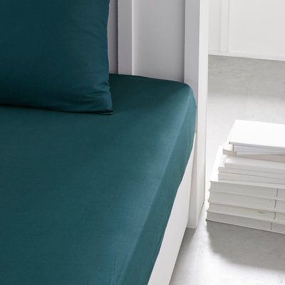 Drap housse grand bonnet 2 personnes uni coton PRESTIGE TODAY