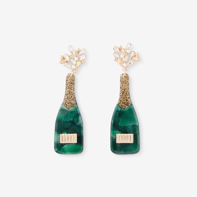 Boucles d'oreilles bouteille de champagne BALABOOSTE