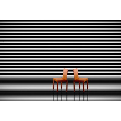Tableau contemporain deux chaises rouges HEXOA