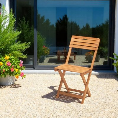 Chaise de jardin pliante en bois, avec poignée SORA PIER IMPORT
