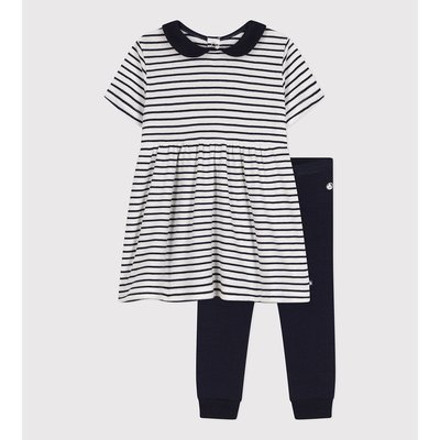 Completo 2 pezzi abito e leggings in cotone PETIT BATEAU