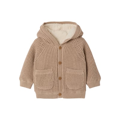 Gilet à capuche en tricot VERTBAUDET