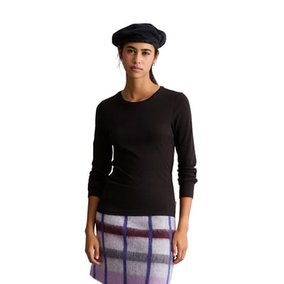 T-shirt long slim en jersey côtelé doux MARC O’POLO DENIM