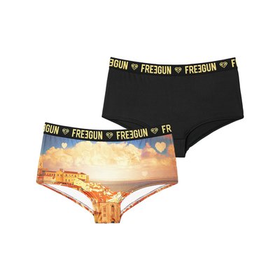 Lot de 2 Shorty microfibre FREEGUN
