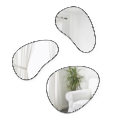 Miroir mural organique  Hubba Pebble set 3 UMBRA