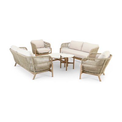 Salon de jardin 6 places, 2 tables, PROVENZA DEFORA HOME