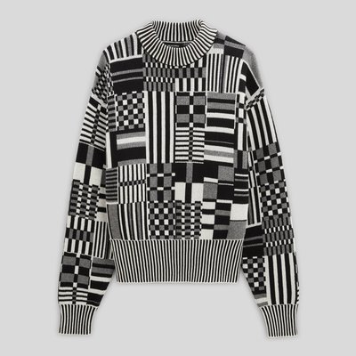 Pull jacquard graphique en coton BIO MONOPRIX