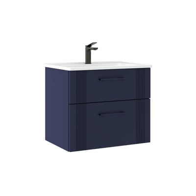 Meuble suspendu 2 tiroirs + vasque 65 cm ONDIA PIER IMPORT