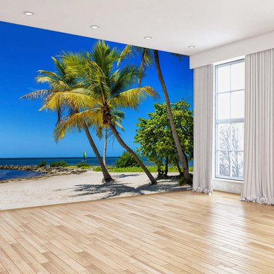 Papier peint panoramique sable blanc a miami HEXOA
