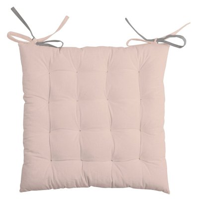 Lot de 4 galettes de chaise 16 points  Duo écru lin coton DECORATIE