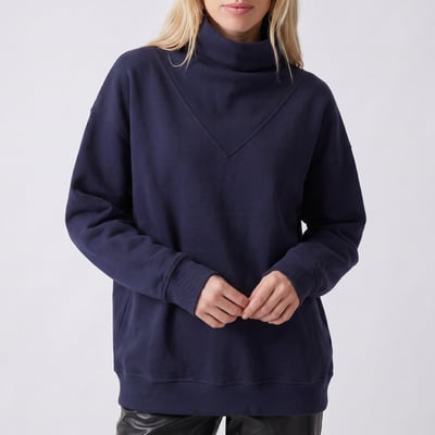 Pull oversize avec col montant côtelé, manches longues TEMEE ARTLOVE