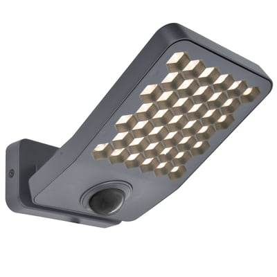 Applique murale secteur ATLANTIS GREY SENSOR LED H12,4cm LUMISKY