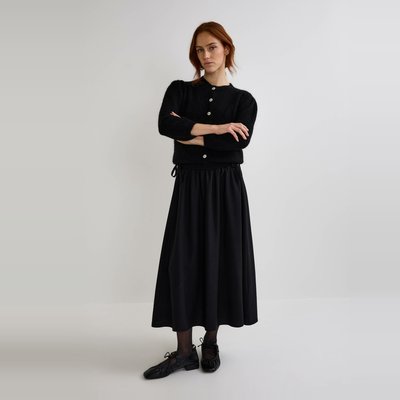 Jupe midi plissée avec lien MONOPRIX