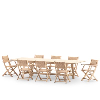 Salon de jardin, 8 chaises, LAMAS & SERENA DEFORA HOME