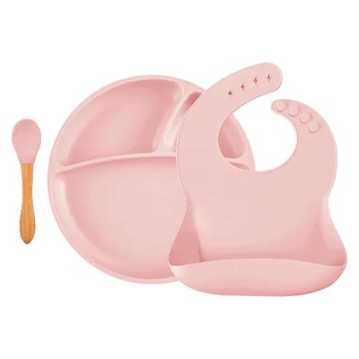 Coffret repas comme un grand, Assiette Cuillère Bavoir MINIKOIOI