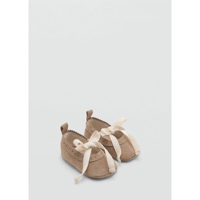 Ballerines en cuir avec nœud MANGO BABY