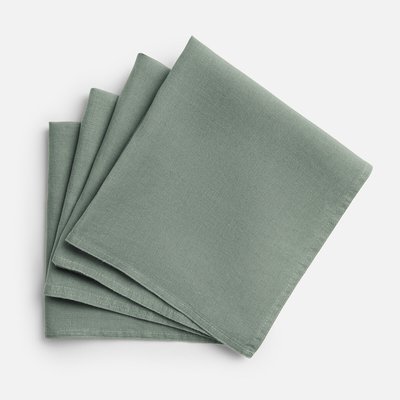 Lot de 4 serviettes de table lin lavé Victorine LA REDOUTE INTERIEURS