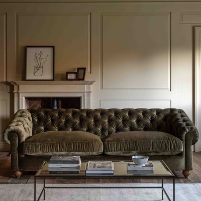 Charter Chenille Button-Back 4-Seater Sofa ÉDITÉ