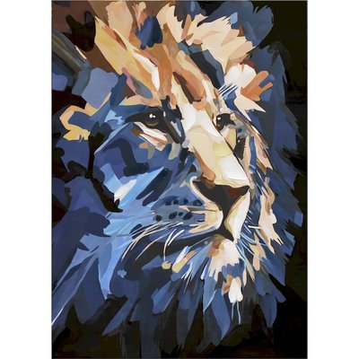 tableau lion majestueux fond  décoration murale élégante RECOLLECTION