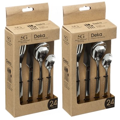 Lot de 2 Ménagères Deka en Acier inoxydable TOILINUX