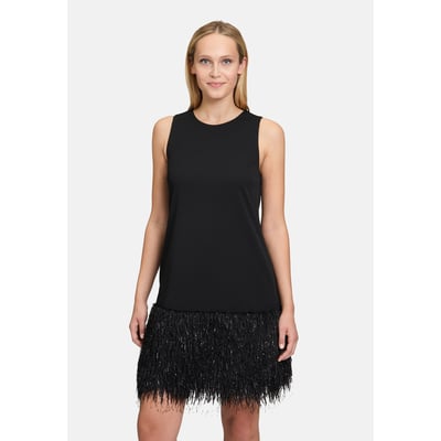 Robe De Soirée Cache Cache Noire à Franges - Taille 8