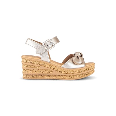 Sandale Compensée Cuir Flecht GABOR