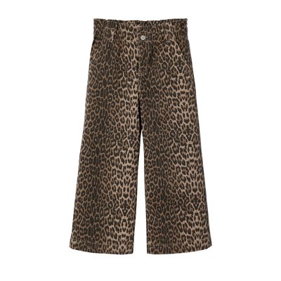 Pantalon large style paperbag motif léopard VERTBAUDET