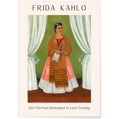 Affiche Frida Kahlo « Self-Portrait Dedicated to Leon Trotsky » L'AFFICHERIE