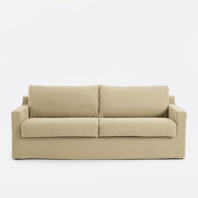Canapé convertible déhoussable, 2, 3 ou 4 places, en coton et lin, LINETTO LA REDOUTE INTERIEURS